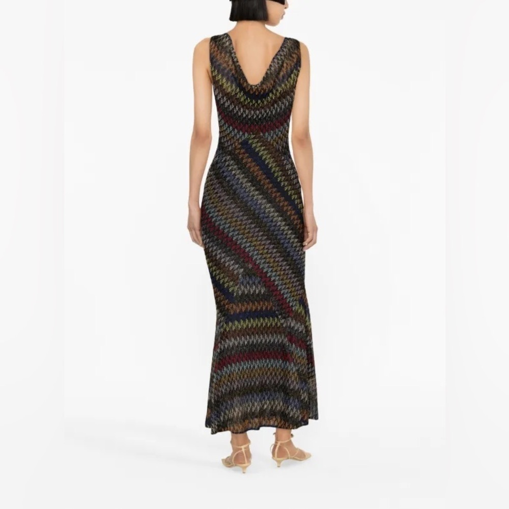 New NWT Missoni zigzag crochet-knit maxi dress Size 38 - Picture 3 of 6